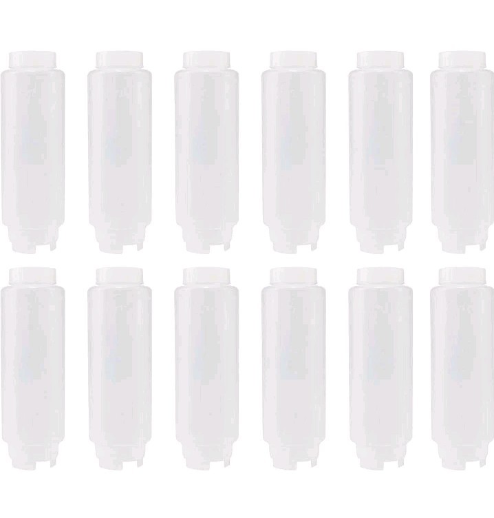 Creative Mark Cylo FIFO Squeeze Bottle -Empty - 12 Pack - 20 oz. Inverted...