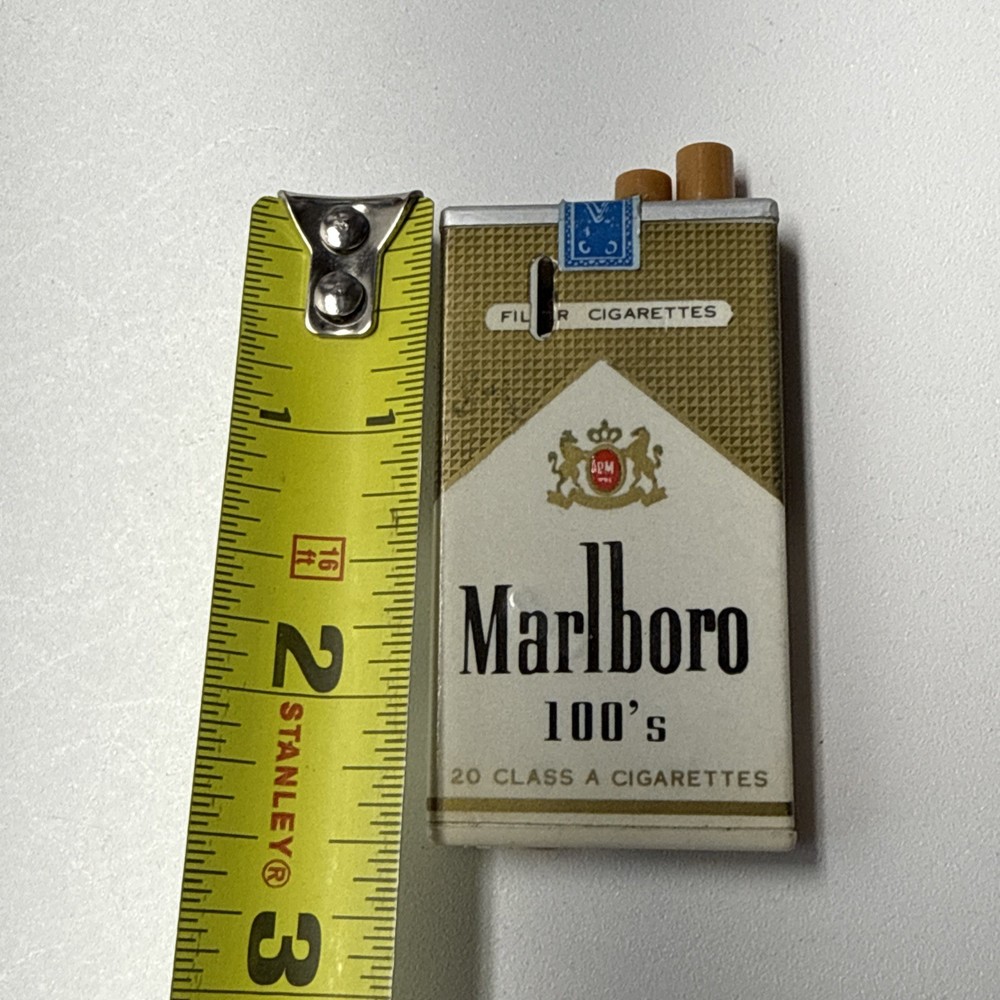 Vintage Marlboro 100’s Cigarette Lighter 2.5”