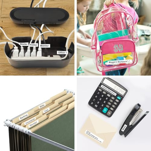 E10 Bluetooth Label Maker Machine with Tape, Continuous Waterproof Label,