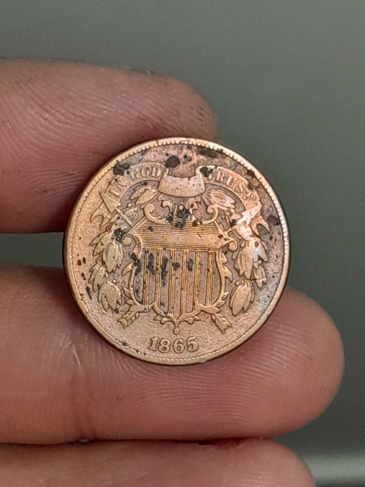 1865 Two Cent Piece (Toning)