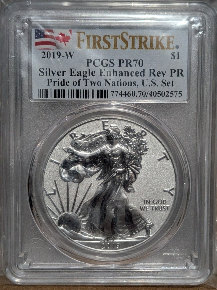 (tiny mint flaw) 2019-W RP ENHANCED SILVER EAGLE PCGS PR70