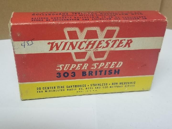Vintage Empty Winchester 303 British Box