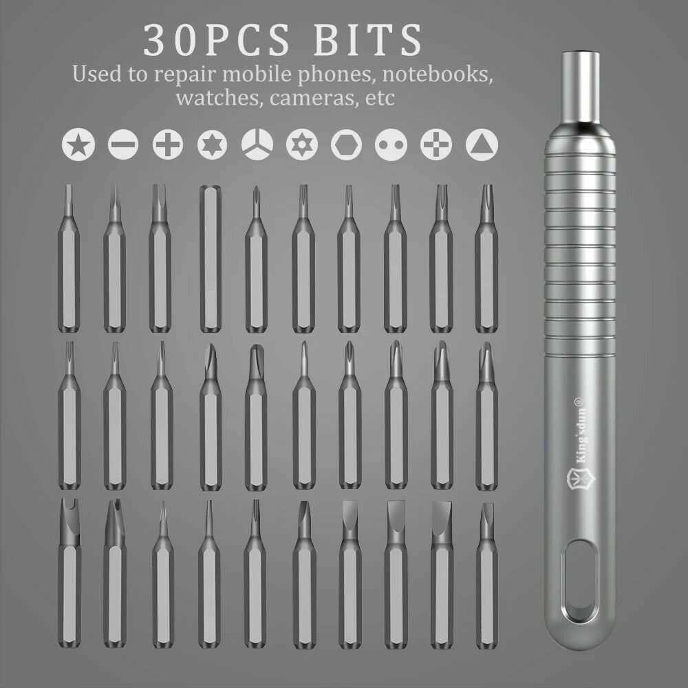 30-Piece Precision Screwdriver w/ Bits Computer Laptop PC Macbook iMac Tool Set