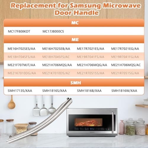 Microwave Door Handle Replacement Compatible with Samsung Models - Durable & Eas