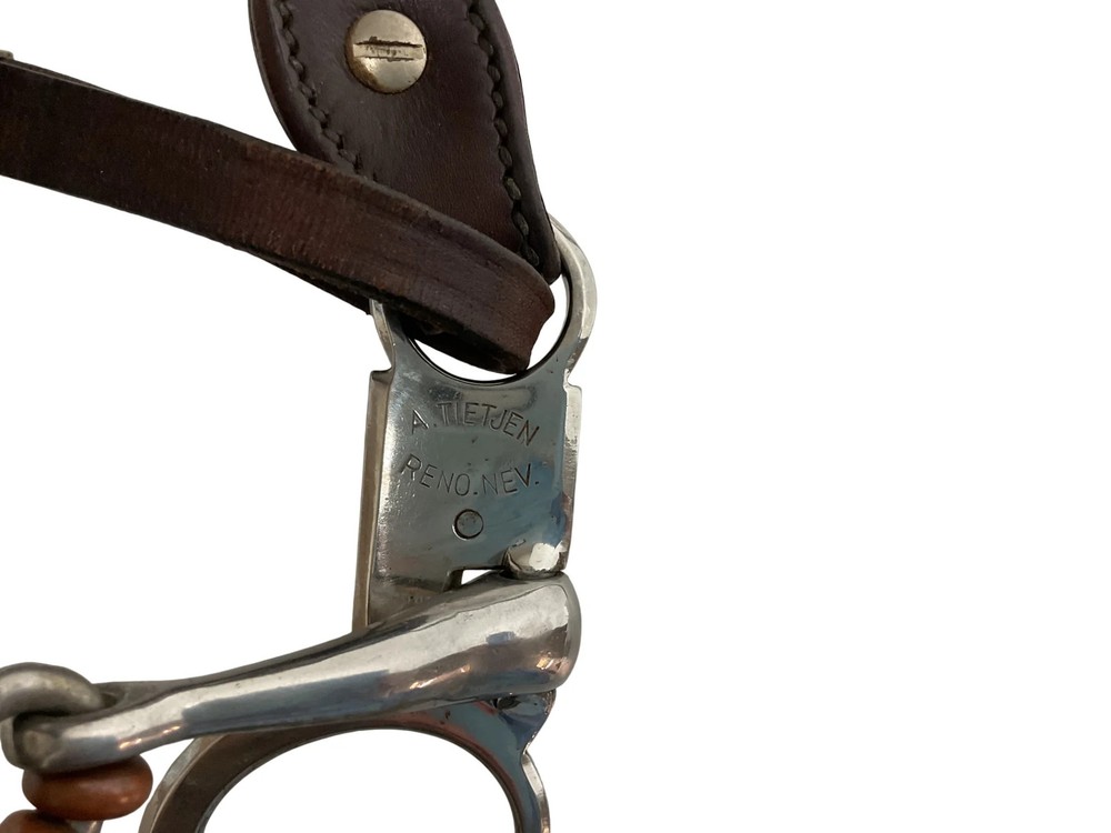 A. Tietjen Engraved Silver Shank Bit & Headstall