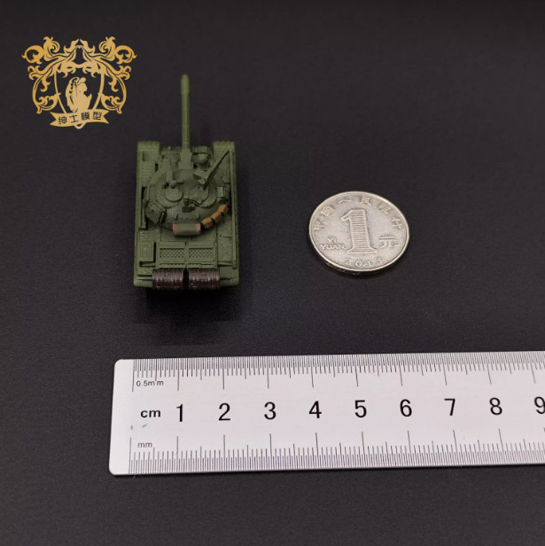 3D Printed 1/144 Soviet T55-AM1-AM2 Medium Tank Finished Model