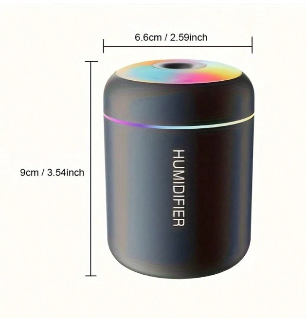 AOYI Mini Essential Oil Diffuser USB Mist Humidifier w/ Color Night Light