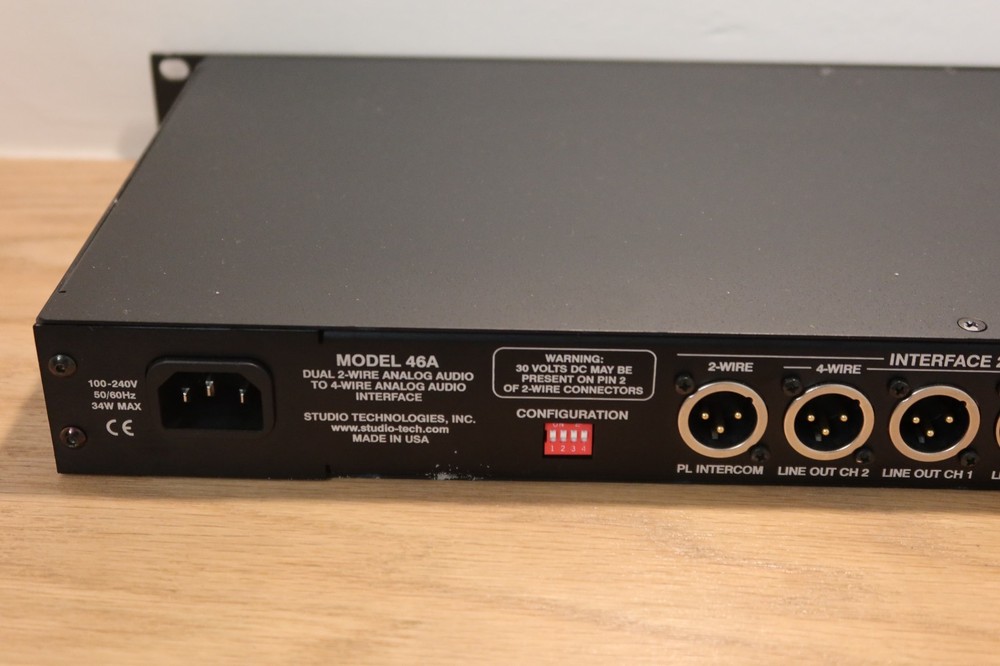 Studio Technologies Model 46A 2-Wire Analog Audio to 4-Wire Analog Audio Interfa