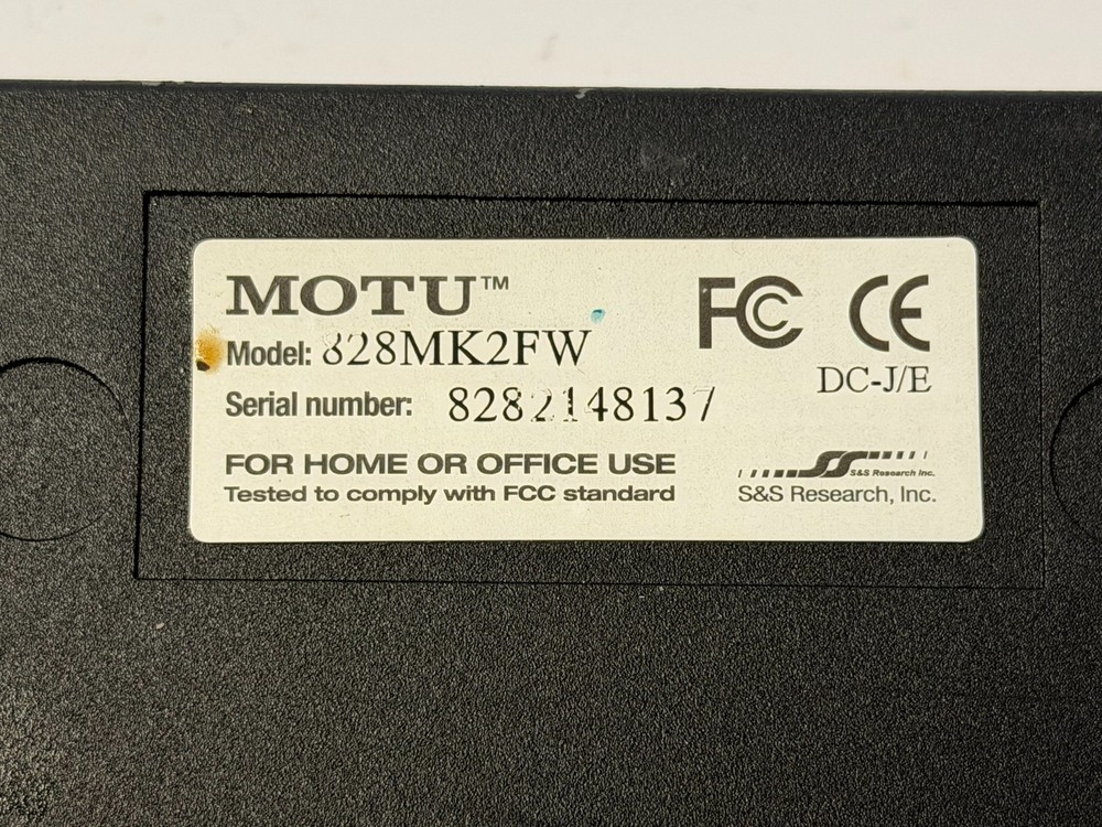 MOTU 828 MKII FireWire Audio Interface – Powers On, Untested – AS‑IS