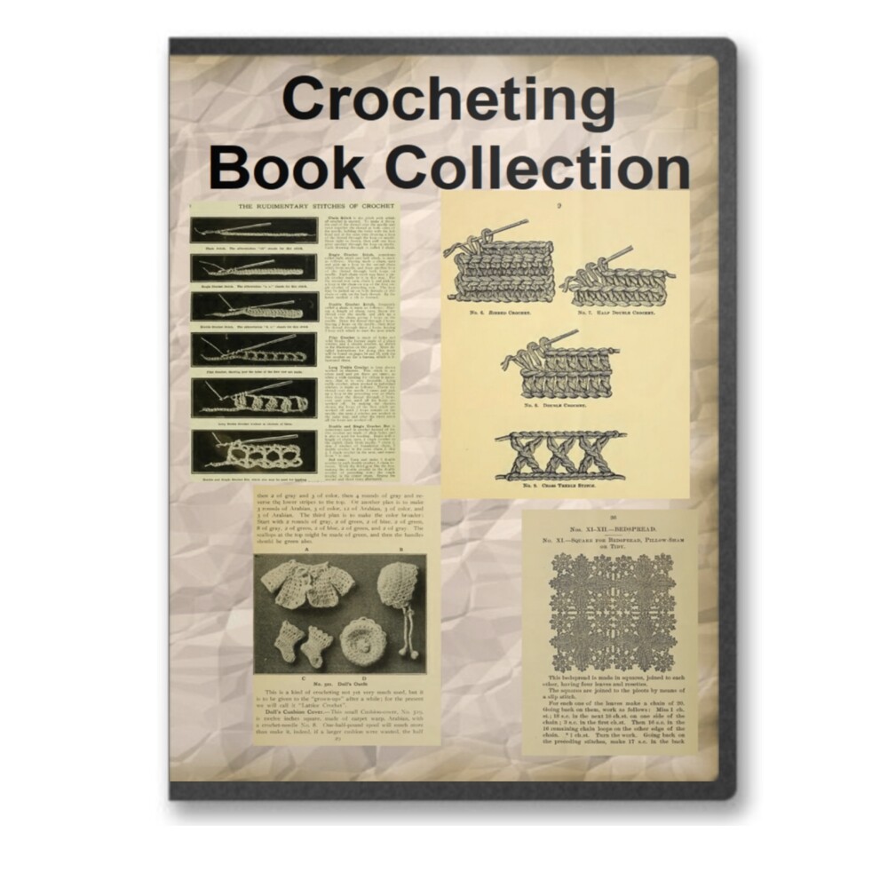 Crocheting Techniques Patterns Designs  - 28 Instructional Crochet Books CD B405