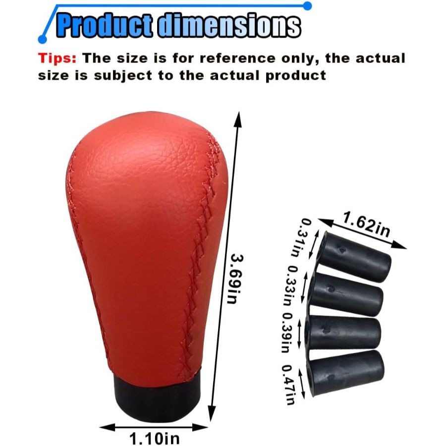 5 Speed Shifter Knobs, Manual Transmission Shift Knob, Handle Leather Gear Stick