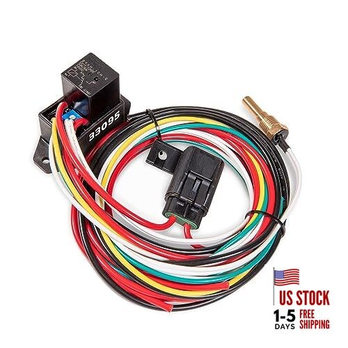 Compact Adjustable Electric Fan Controller and Relay Kit with Thread-in