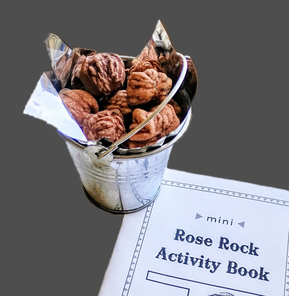 Oklahoma Barite Rose Rock Pail w/ Activity Book
