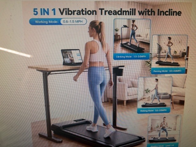 Walking Pad treadmill with incline and foldable