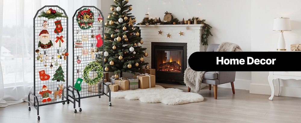 Display Grid Rack 2 Pcs 5.4 ft Panel Detachable Stand Craft Art Gridwall Tower