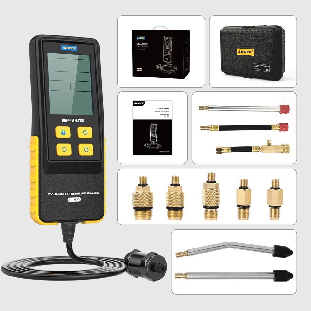 Petrol Engine Cylinder Compression Tester Kit Digital Petrol Engine Gauge 426psi