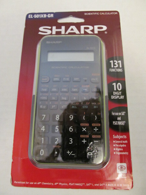 Sharp EL-501XB-GR Scientific Calculator, 131 Functions, 10 Digit, SAT, PSAT