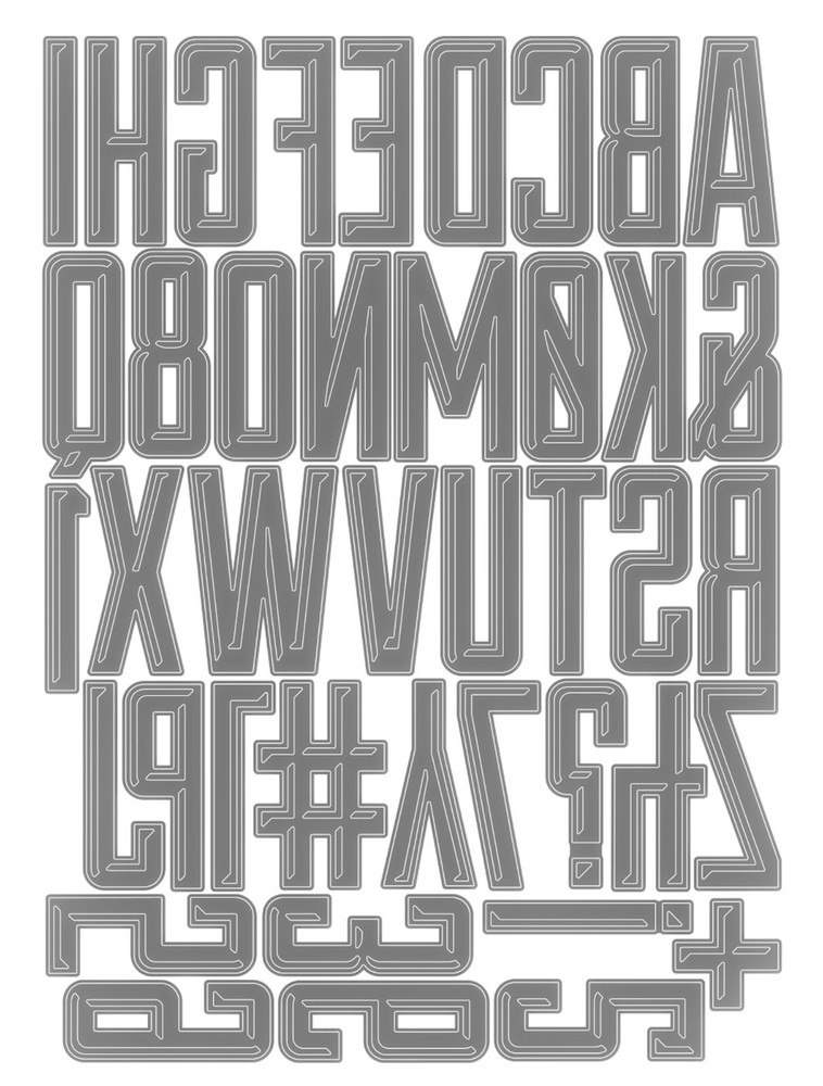 Sizzix Thinlits Alphanumeric Emporium 41pc set #666282 Retail $24.99 Tim Holtz