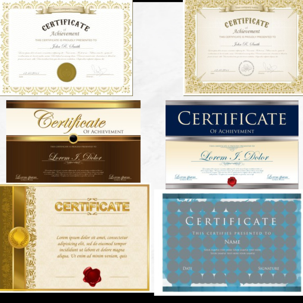 Professional Certificate Templates Designs Bundle 1000+ Vectors Fully Editable