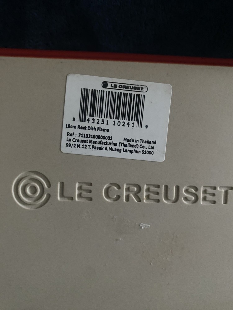 Le Creuset Flame Ombré Orange- Red Stoneware Rectangular Baking Dish 18cm 7”x 5”