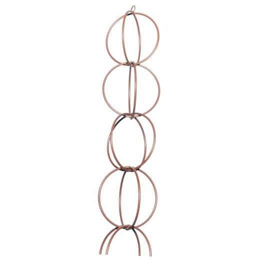 Rain Chain for Gutters Functional and Decorative Replacement copper-rings