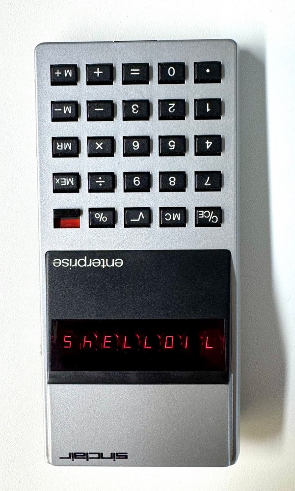 Sinclair Enterprise Calculator (1977/78) Red LED Display – Tested Working – Case