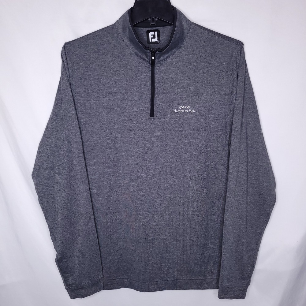 Footjoy 1/4 Zip Pullover Mens Large Gray Golf Hampton Hall