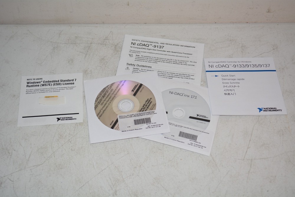 National Instruments NI cDAQ-9137 Controller Manual / Software & Widnows Key