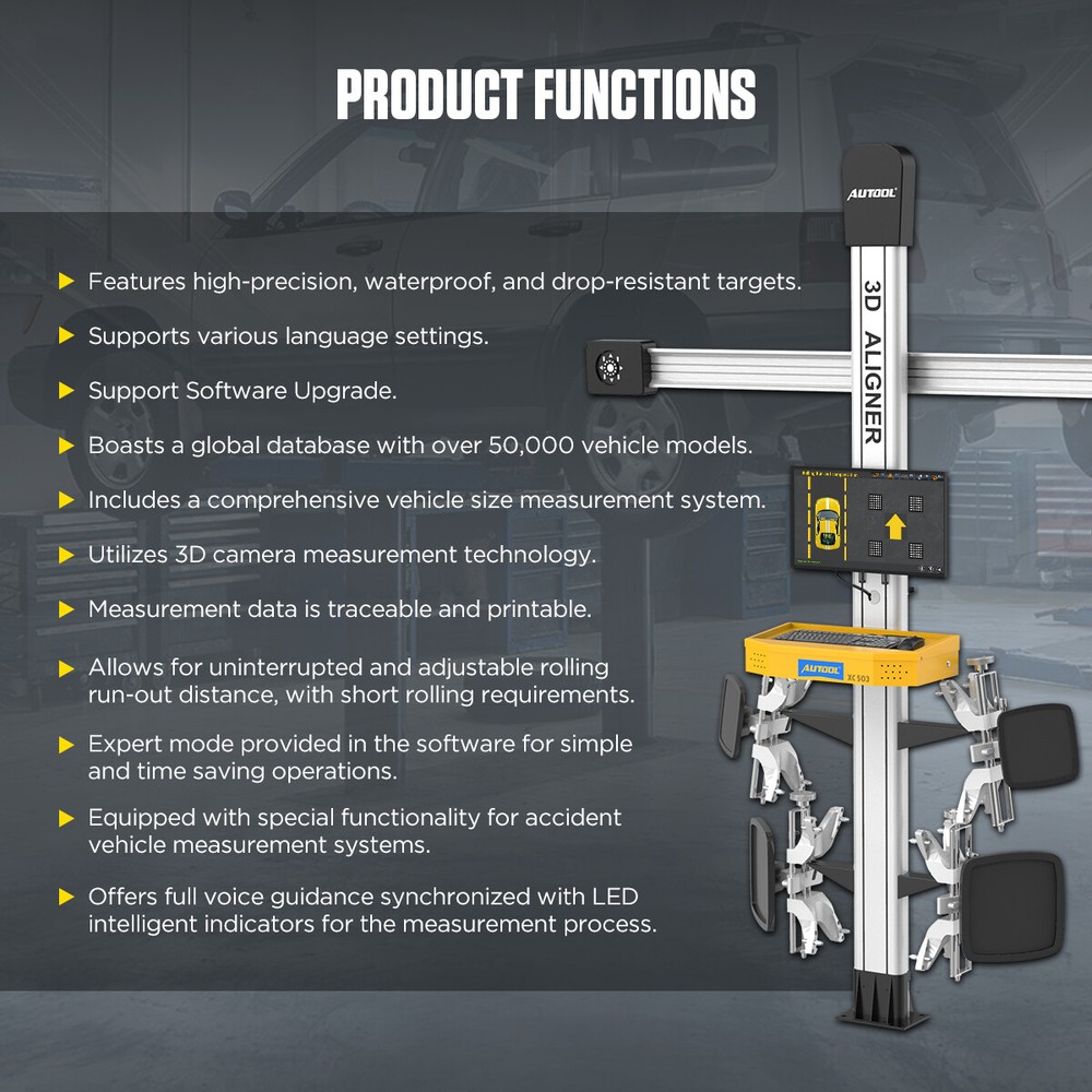 3D Wheel Alignment Machine Wheel Tire Aligner System Work On 4 Post Scissor Lift