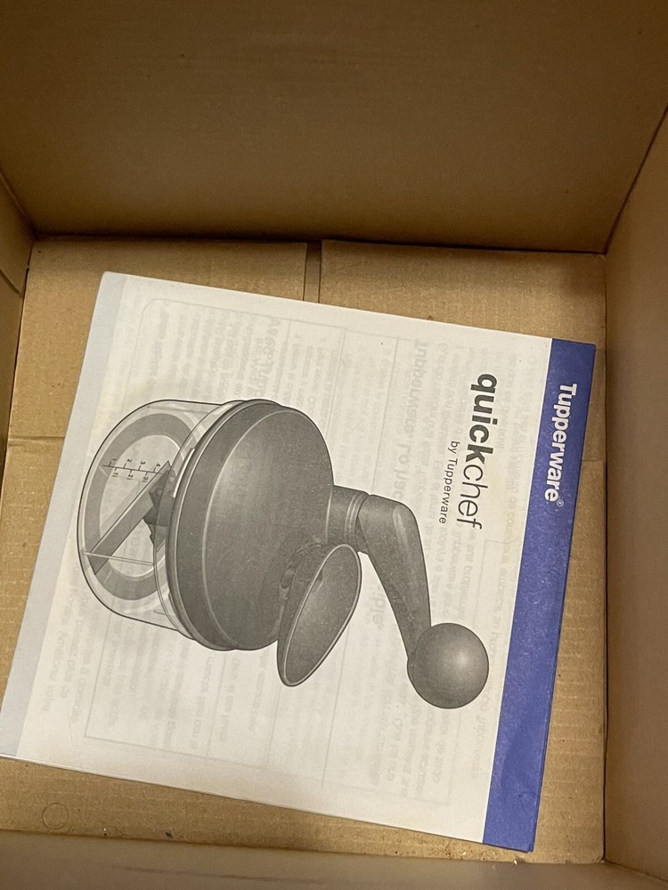 Quick Chef by Tupperware BLUE Manual Food Processor w/ Accessories - Open Box