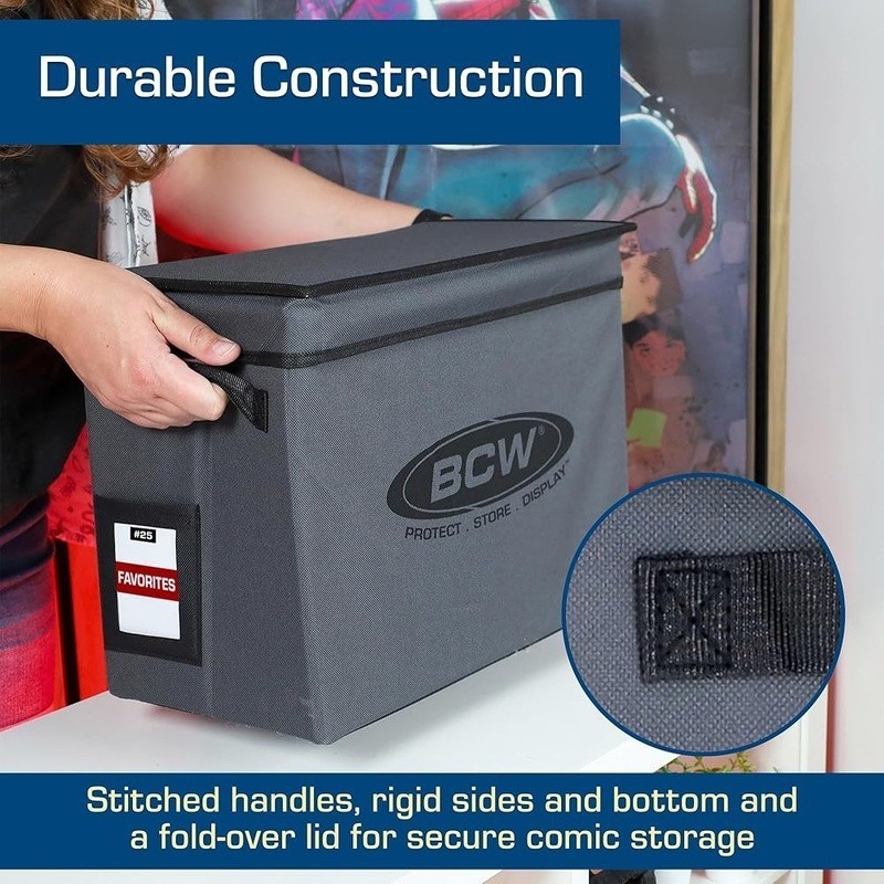 Comic Book Storage Box Foldable Tote Durable Organizer Graphic Novels Comics New