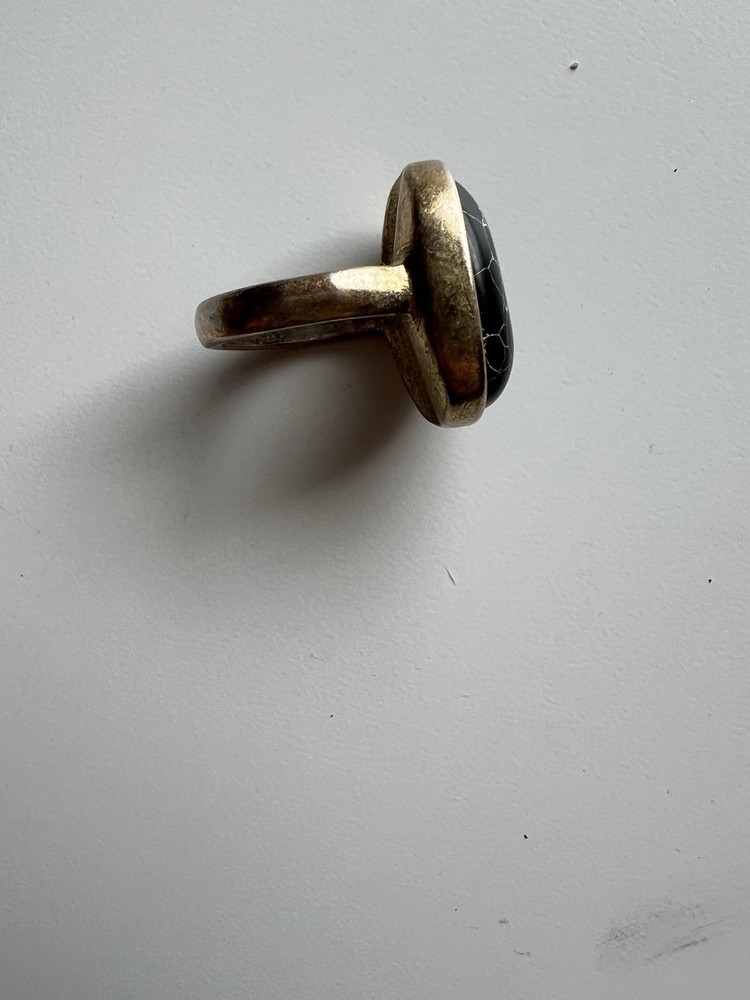 Talisman Djinn Mystical Black Agate Ring