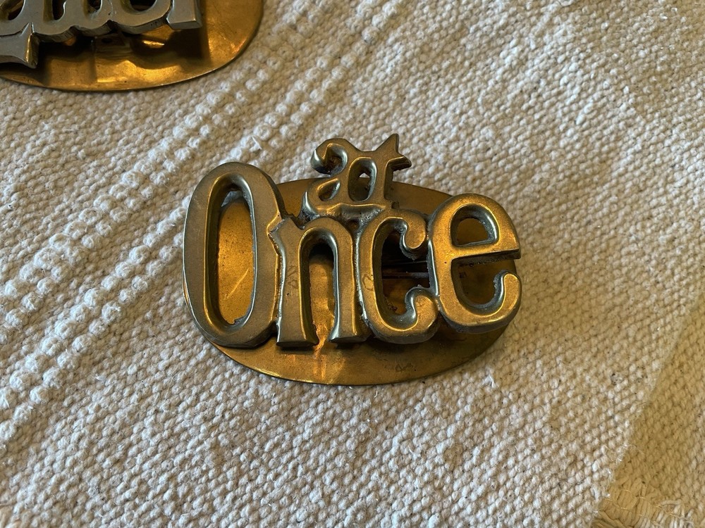 Vintage 70’s Solid Brass ~ Desk Clips