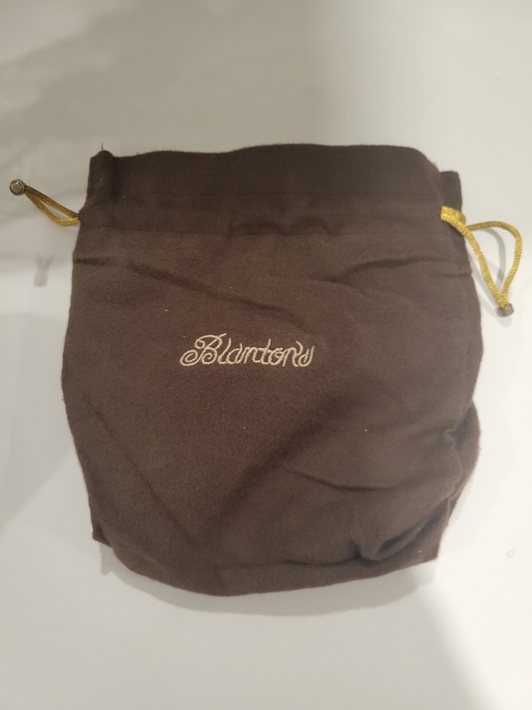 🔥Blanton's Empty Bourbon Bag Brown Felt w/Gold Draw Strings With Logo 750ml