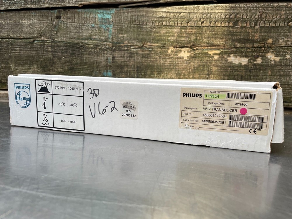 Philips V6-2 Broadband Curved Volume Array Transducer Probe