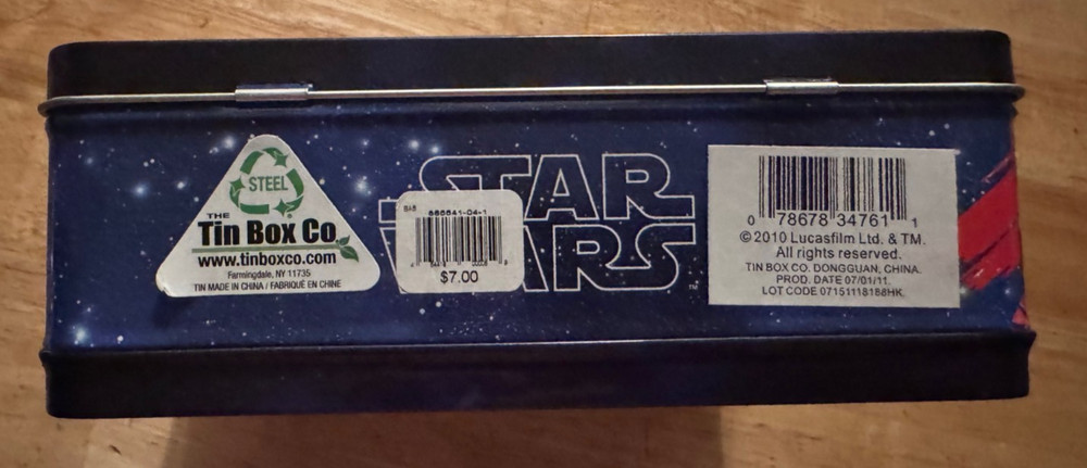STAR WARS Tin Metal Lunch Box TIN BOX 2010 (A6)