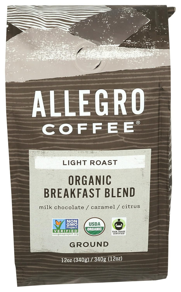 Organic Breakfast Blend Ground Coffee, 12 Oz
