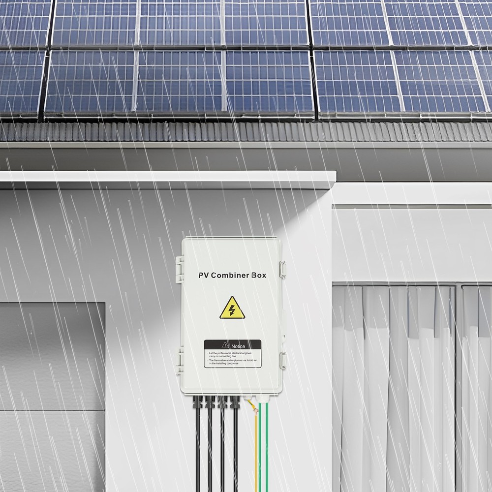 4String Solar PV Combiner Box 63A Circuit Breaker Solar Panel System Waterproof