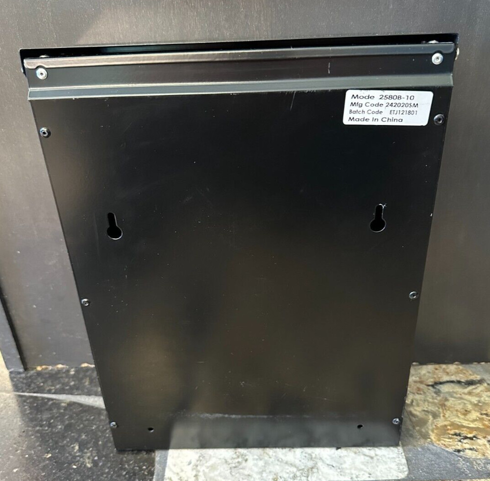 Architectural Mailboxes Wall Mount Black Metal Small Lockable Mailbox-2509716 E3