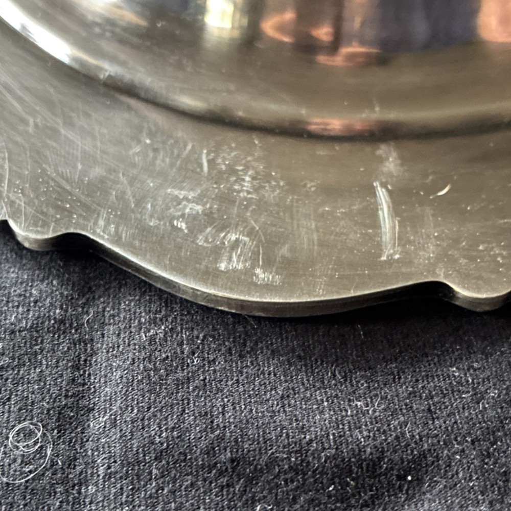Victorian Silverplate Oval Bowl with Ornate Decorative Rim Decor Pattern