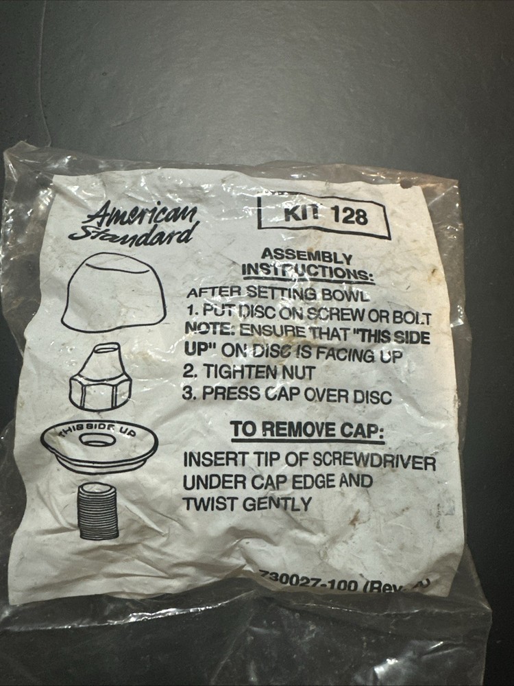 AMERICAN STANDARD  BOLT CAP (KIT 128) CANVAS WHITE 730027-100A