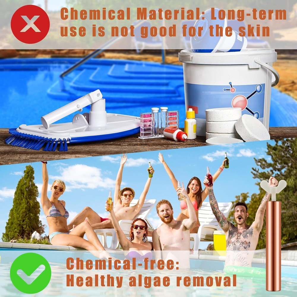 Copper Anode Replacement Set for Solar Pool Ionizer - Reduces Chlorine Costs