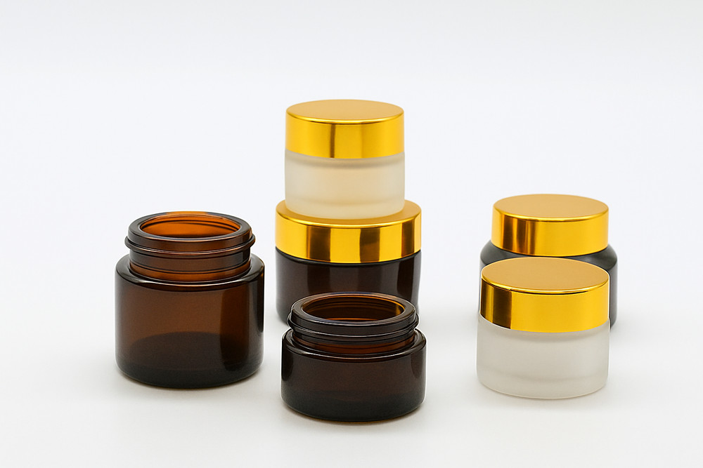 New 4oz Glass Cream Jar Empty