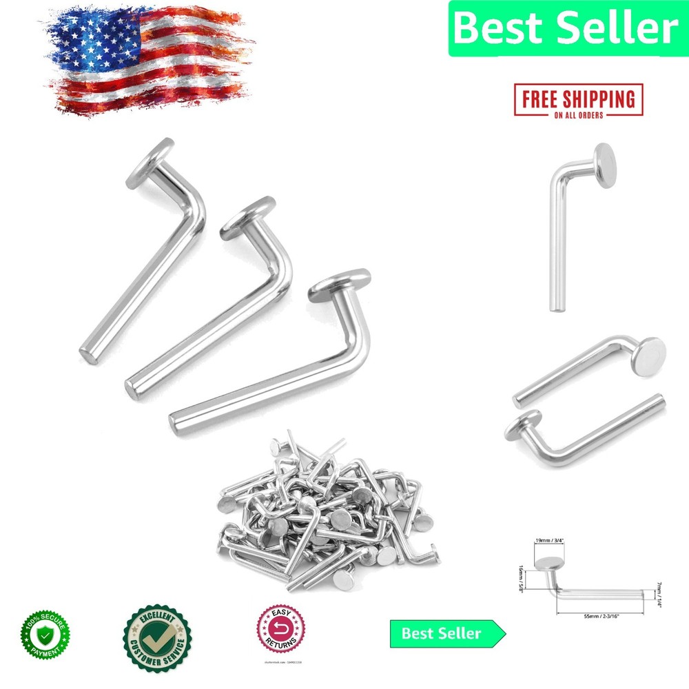 Universal Heavy-Duty Pallet Rack Drop Pins - 100 Pcs M7x55mm Security Solution