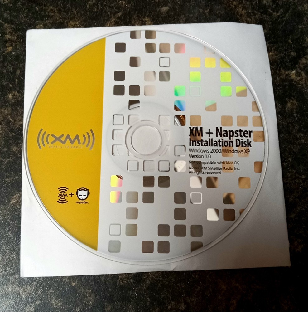 XM + Napster Installation Software v1.0 Disc CD 2006 Windows 2000 XP.