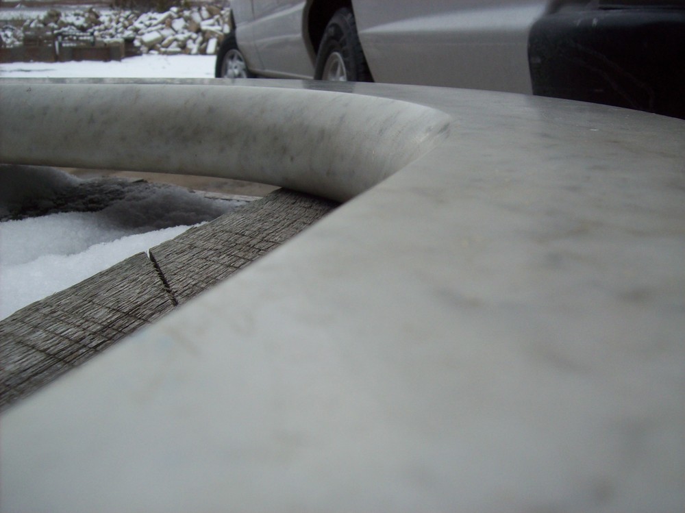 Marble rounded profile Tub ring
