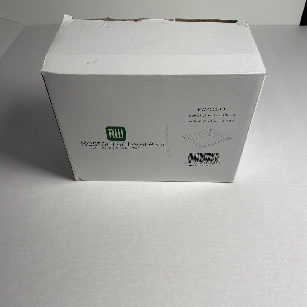 4.25 Inch Party Plates, 100 Square Disposable Plates