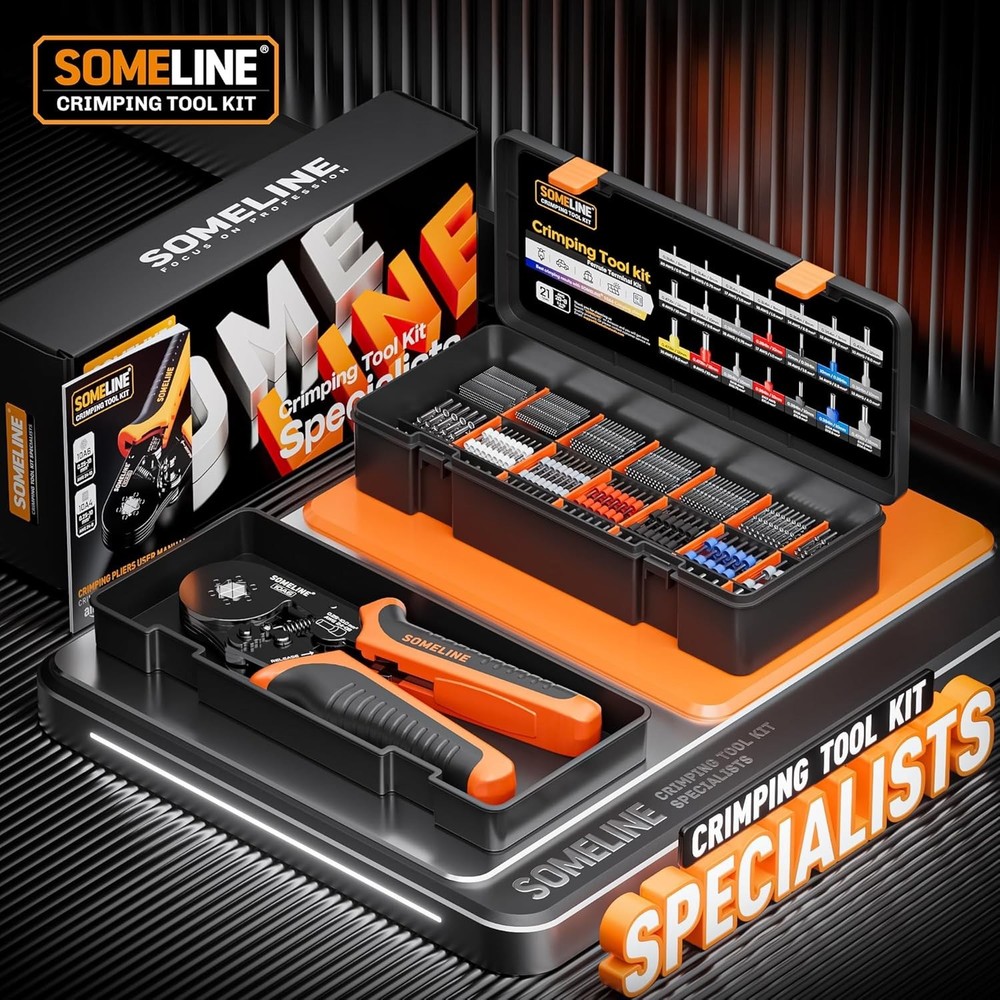 Ergonomic 21 Size Ferrule Crimping Tool Set for Efficient Electrical Connections