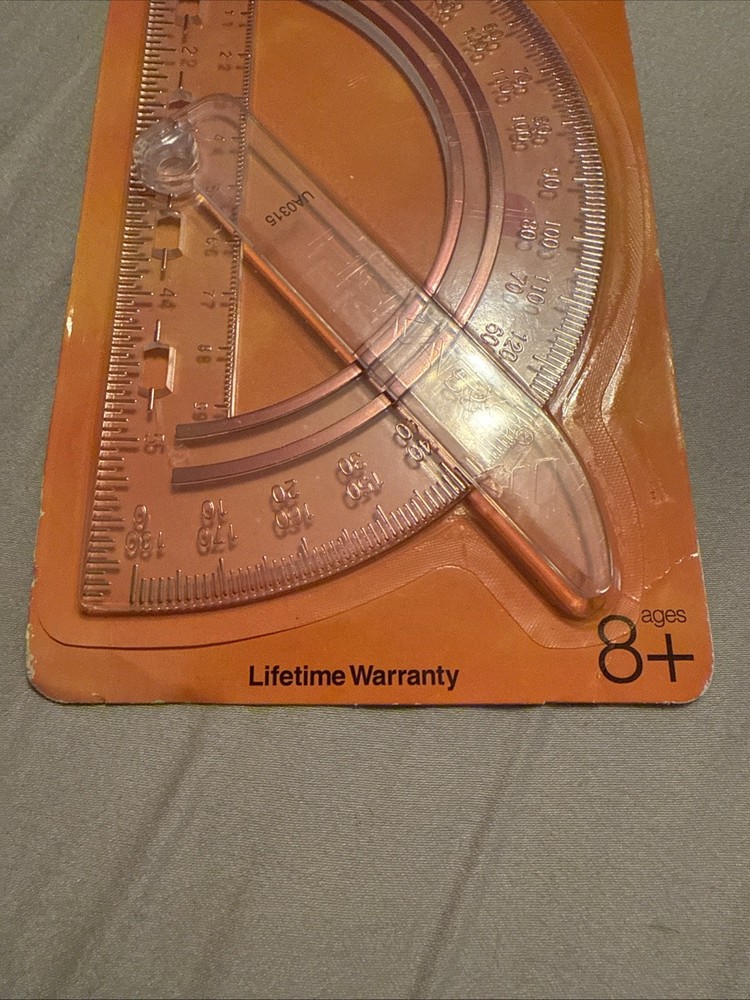 Fiskars Swing Arm Protractor Plastic Clear 6" Assorted Text Color