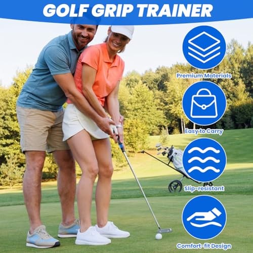Golf Grip Trainer, Golf Club Grips Golfs Training Aid to Help Train Correct